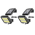 Pikkukuva 1 / 5: 2 kpl 2000 Lumen 160 LED Aurinkoseinävalaisimia Ip65 Vedenpitävä Langallinen Liiketunnistin Turvavalo Säädettävä