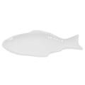 Miniatyrbillede 1 af 4: Keramisk service, kreativ tallerken, fiskeformet fad, snackopbevaring, fiskepande til restaurant, hjemmemiddag (33 cm + hvid)