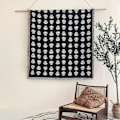 Miniatyrbillede 4 af 4: Boho Plaider Vendbar Bomuld Boheme Tapestry Hippie Værelsesindretning Dobbeltsidet (Boho Skull Print Sort 50\"x60\")