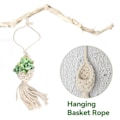Miniatyrbillede 4 af 5: Boho Macrame Luftplante Hænger Tillandsia Hængende Kurv Reb Holder Blomst Hjemmeindretning (10cm)