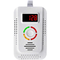 Miniatyrbild 1 av 5: Kolmonoxidvarnare, batteridriven CO-larmdetektor med digital LCD-display och ljudlarm, med automatisk kontrollfunktion, för hem, skola, kontor