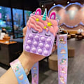 Miniatyrbillede 1 af 5: Skuldertaske Fidget Legetøj, Popper Pop Bubble Fidget Sensorisk Legetøj, Skoleartikler Pop Halloween Julefødselsdagsfest Gaver til Piger (Øjenvipper Hor