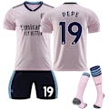 Miniatyrbild 1 av 2: 22-23 Arsenal 2 borta rosa nr 9 Jesus tröja 8 Erdgau 19 Pepe fotbollsdräkt NO.19 PEPE 18