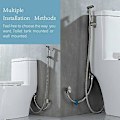 Miniatyrbillede 4 af 5: Arofa Håndholdt Bidet Sprøjte til Toilet - Justerbar Vandtrykskontrol med Bidet Slange til Feminin Vask Rustfrit Stål Børstet Nikkel Kludble