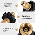 Miniatyrbilde 2 av 5: Helt Ny 100lb Propan Tank Adapter, Universell Passform POL Propan Tank Adapter Konverterer POL til QCC1, LP Tank Ad 2054