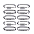 Miniatyrbillede 1 af 5: 10 stk. Quick Link Connector Stærk Holdbar Nem Installation Lille Størrelse Kæde Connector M4