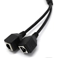 Pikkukuva 3 / 5: Verkkojakaja-adapterikaapeli Rj45 1 Uros - 2 Naarasliitäntää Ethernet Lan