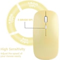 Miniatyrbild 4 av 5: Trådlös Bluetooth USB C Mus, Gul, Unisex, 3 Justerbara DPI, Ergonomisk Design, Uppladdningsbar, 10m Räckvidd