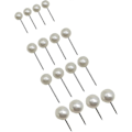 Miniatyrbillede 2 af 4: 400 stk Små Perlehoved Push Pins Kort Tommelfinger Tacks Opslagstavle Push Pins Hvide Metal Push Pins Dekorative Håndværk Tommelfinger Tacks Plastik Pushpins