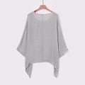 Miniatyrbilde 5 av 5: Dame Casual Plus Size Løs Bomull Lin Solid Farge Topper Skjorte Bluse
