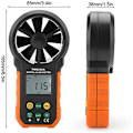 Miniatyrbillede 3 af 5: Anemometer PEAKMETER PM6252A Digital Vindhastighedsmåler Luftmængdemåling