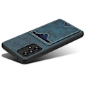 Pikkukuva 4 / 5: DENIOR Yhteensopiva Samsung Galaxy A53 5G Nahkapäällysteinen TPU-suojakuori Jalustalla ja Korttipaikalla Blue