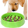 Miniatyrbillede 1 af 5: Langsom Foderskål til Hunde, Langsom Foderskål, Anti-Glubsk Skål til Hunde, Katte, Fremmer Sund Spisning og Langsom Fordøjelse (Grøn)