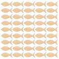 Miniatyrbild 2 av 2: 200 st Träfiskformade Utskärningar DIY Hantverk Tomma Fiskskivor Obehandlade Träskivor