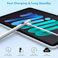 Miniatyrbilde 4 av 5: Universal pekepenn for berøringsskjerm, kompatibel med iOS/Android smarttelefoner og nettbrett, nettbrett penn med batteridisplay, hvit