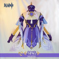 Pikkukuva 3 / 5: Peli Genshin Impact Keqing Cosplay Puvut Genshin Ke Qing Impact Halloween Cos Kengät Keqing Ponytails Mixed Purppura Cosplay Peruukki only wig 37