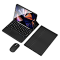 Pikkukuva 1 / 5: TP-1099 Yhteensopiva iPad 10.9 (2022) Langaton Näppäimistö Kotelo Hiirellä, PU Nahka Folio Käännettävä Bluetooth Näppäimistö Kotelo Black