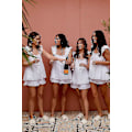 Miniatyrbild 5 av 5: Dam 2-delat Set Sommar Mode Volang Cami Och Casual Shorts Set Bomulls Pyjamasset-ZZY