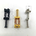 Miniatyrbild 2 av 5: 6 Roller Stallbrygga Dragsträngskod Elektrisk Gitarrsadel För Elektriska Gitarrtillbehör Svart (haoyi