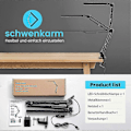 Miniatyrbillede 5 af 5: LED Skrivebordslampe, 14W Foldbar Arkitektbordlampe med Klemme, 10 Lysstyrkeniveauer X 3 Farvetilstande, Justerbar Bordlampe
