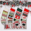 Miniatyrbillede 3 af 5: Julestrømper Smukt Broderimønster Hængende Strømper Til Familie Juledekoration(c, Style) bd