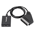 Miniatyrbild 1 av 4: Videoadapter Plug and Play Hög Klarhet Plast 1080p Stabil Prestanda Scart till HDMI-kompatibel Digital Konverterare för Smarta Enheter