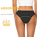 Miniatyrbild 3 av 5: Menskyddsbadkläder Dam 4 Lager Period Badkläder Läckagesäkra Strand Menskydds Bikini Menskydds Trosor Tonåring Absorberande Badbyxor