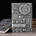 Miniatyrbillede 3 af 5: A5 Dagbog Håndlavet Hardcover Præget Retro Notesbog Business Retro Håndlavet Pu Læder Rejsedagbog Skrive Notesbog
