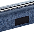Miniatyrbillede 4 af 4: Pencil Case Minimalistisk Ren Farve Stor Kapacitet Lærred Papirvaretaske til Skole og Hjem Blå