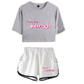 Pikkukuva 1 / 5: I Am Kenough Merch 2023 Uusi elokuva, kaksiosainen set , lyhythihainen, napapaita + shortsit Hauskat naisten setit syntymäpäivälahja style 5 M