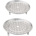Miniatyrbillede 1 af 5: 2 stk. Dampsætsæt i rustfrit stål - Runde dampbakker med aftagelige ben til gryder og pander (20 cm, 22 cm) - q37