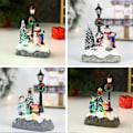 Miniatyrbild 3 av 3: Julbelysning Mini Dekoration Resin Dockhus Mikro Landskap Ornament