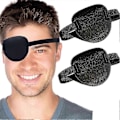 Miniatyrbillede 1 af 4: 2 stk. Øjenklapper, Øjenklap til voksne, 3D justerbar øjenlap til højre eller venstre øje, Øjendækning til dovent øje, Piratkostume (Sort)
