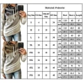 Pikkukuva 2 / 2: Naisten syksyn talvi Colorblock pitkähihaiset casual puserot Black 5XL