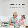 Miniatyrbilde 4 av 5: Excitation Language Diamantmalingsett, 5D Diamantkunstsett Full Drill Diamantmalingsett for Voksne Barn Nybegynnere 12X 16 tommer