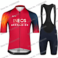 Pikkukuva 1 / 5: Ineos Grenadier 2023 Set Kesä Lyhythihainen Pyöräilyvaatteet Miesten Maantiepyöräpaita Puku MTB Polkupyörän ruokalappu shortsit 2 XS