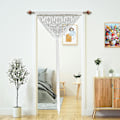 Miniatyrbild 3 av 5: 2 st Macrame Spetsdörrgardiner för dörröppningar, rumsavdelare dörröppning Hippie fönsterpanel rumsavdelare vägg garderob gardiner för sovrum garderobsdörr