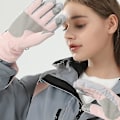Pikkukuva 5 / 5: Lumihanskat Vedenpitävät Talvi Ski Gloves Lämpimät neutraalit käsineet Cheese White (Snowflake) SK22