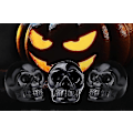 Miniatyrbillede 4 af 5: Sort Obsidian Sten Kranie Dekor Figurer Naturlige Udskårne Helbredende Krystalsten Skulptur Falsk Kranie Statue Dekoration Til Halloween Hjemmekontor Haun