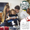 Pikkukuva 4 / 5: Joulu- ja loma-ajan koristeet Hyvää Joulua Metalliset leikkausmuotit Sapluuna DIY Scrapbooking Albumi Paperikortti Sisustus Askartelu Q