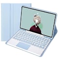 Pikkukuva 3 / 5: YT098B-A Yhteensopiva iPad Air (2020) / (2022) Pyöreät näppäimet Langaton Bluetooth-näppäimistö kosketuslevyllä, ihoa myötäilevä iskunkestävä jalusta Blue