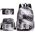 Miniatyrbilde 1 av 5: Mote Cr7 3 stk Sett Ryggsekk Mochila Nye Studenter Kapasitet Skolevesker Bokveske Reiseveske style 6 Only Backpack