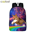 Miniatyrbild 1 av 5: Funny Space Cat Unicorn Ryggsäck Laser Cat Kitty Daypack Barn Skolväskor för tonåringar Flickor Skol Ryggsäckar Barn Bokväska style 3