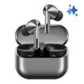 Trådlösa Bluetooth-hörlurar, brusreducering, optimerade ljudeffekter, omdesignad bekväm passform, silver.