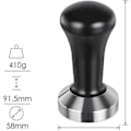 Miniatyrbilde 2 av 4: Kaffetamper i rustfritt stål med frostet håndtak og flat bunn 58mm Kaffegruntkompressor