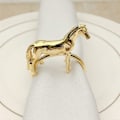 Miniatyrbillede 3 af 5: 6 stk. Servietspænde Dyreform Dekorativ Legering Bryllup Hest Servietring Dekor Tilbehør-ZZY