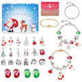 Miniatyrbild 1 av 5: Mode Jul Adventskalender Xmas Blind Box Charm DIY Armband Making Set Handheld 24 Countdown Calendar DIY Smycken Present style 7