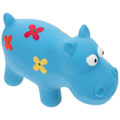 Miniatyrbild 1 av 2: Hundleksak för molarer, pipig bitring, flodhästformad tuggleksak, rolig leksak