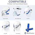 Miniatyrbilde 2 av 5: 8 Pakk Cpap Hodeplagg Stropptrekk, Universelle og Gjenbrukbare Cpap Stropptrekk, Myke Fleece Stropputer, Reduserer Røde Merker &a