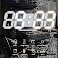 Miniatyrbild 5 av 5: Vardagsrum 3D Väggklocka Gränsöverskridande Digital Klocka 3D Väckarklocka LED Väggklocka Digital Dimbar Ljudlös Snooze USB 12/24 Timmar